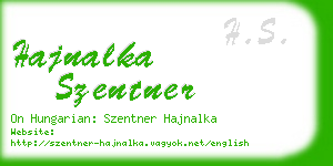 hajnalka szentner business card